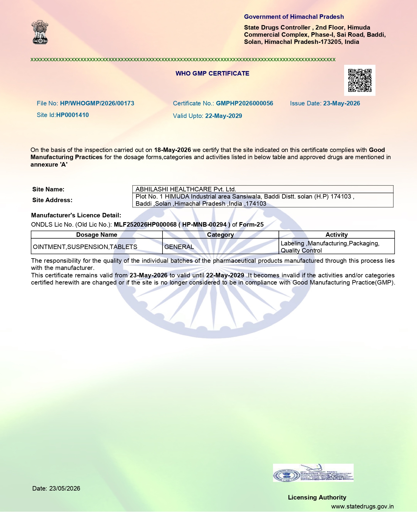 Azentyx Health Care Certificate